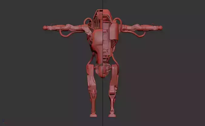 Robot Atlas by Boston Dynamics Low-poly 3D model