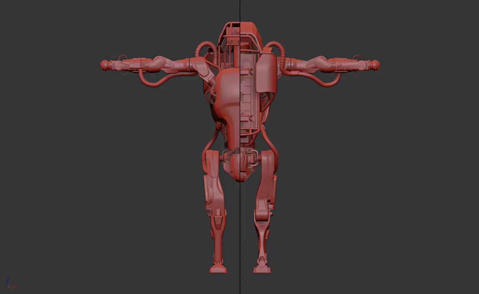 Robot Atlas by Boston Dynamics Low-poly 3D model_0