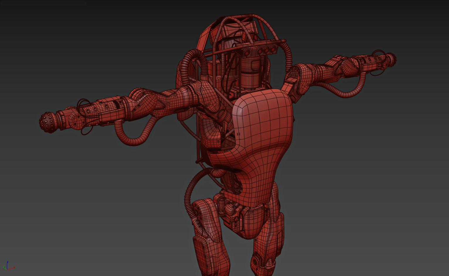Robot Atlas by Boston Dynamics Low-poly 3D model_1
