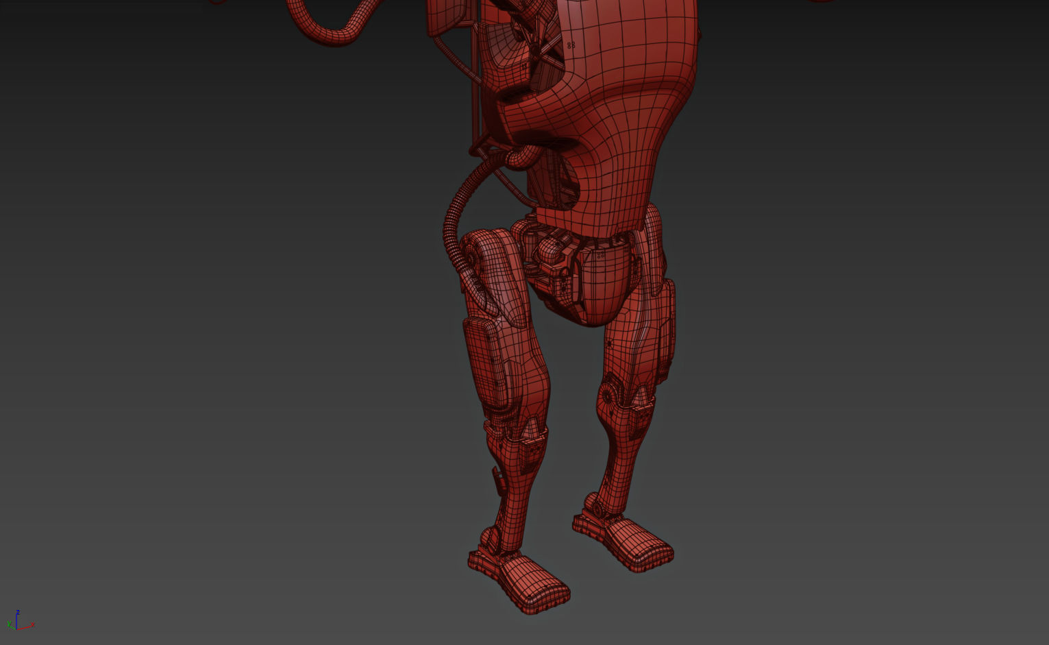 Robot Atlas by Boston Dynamics Low-poly 3D model_4