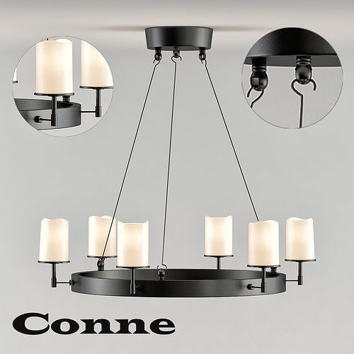 Conne 6 chandelier with four lights 3D model