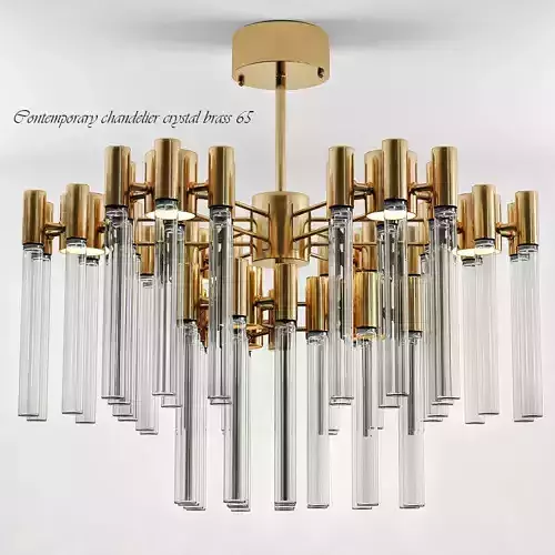 Contemporary chandelier crystal brass 65