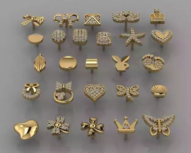 GC GOLD E043- Diamond Earring 