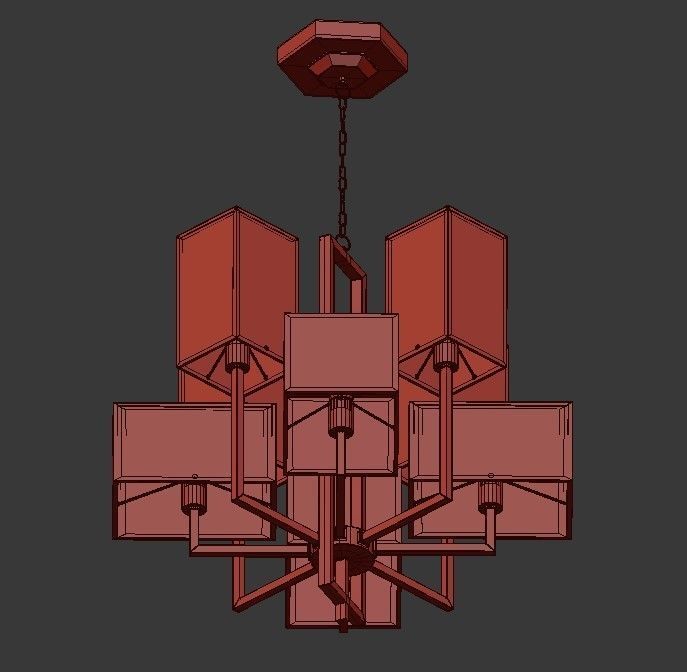Cubismus Chandelier 3D model_3