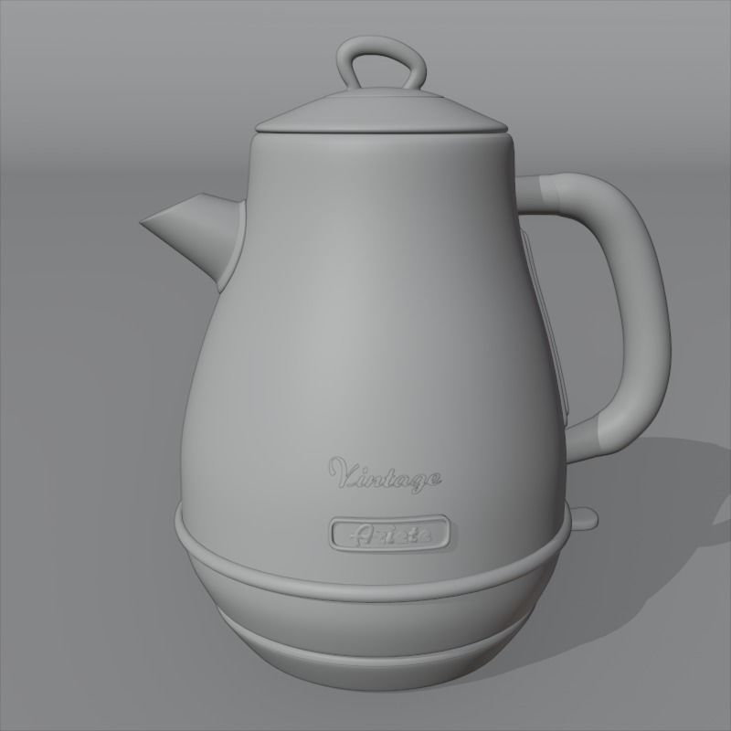 Ariete Vintage Style Electric kettle 3D 3D model CGTrader