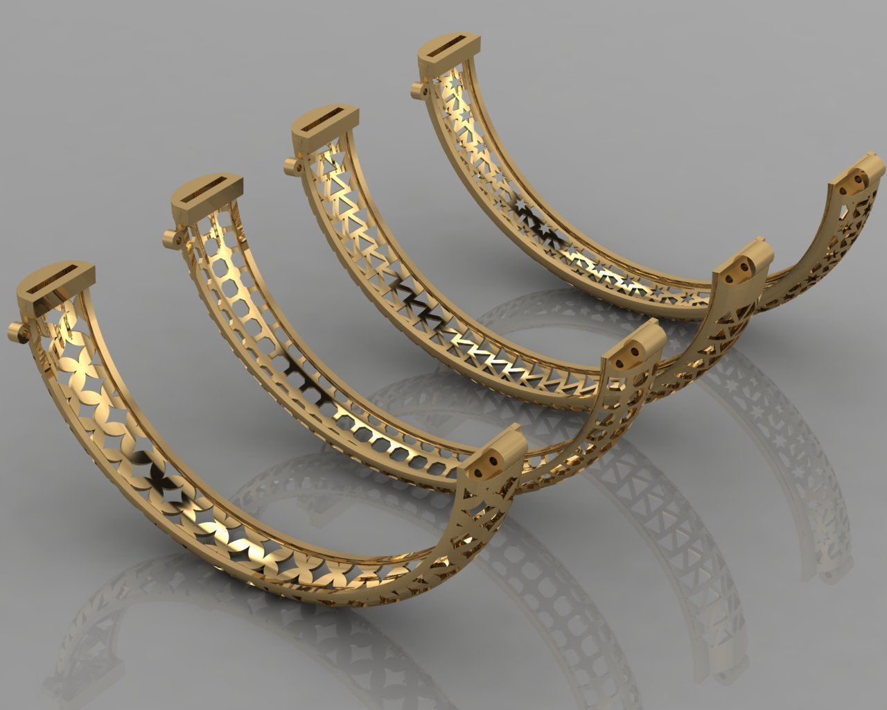 GC GOLD BRC029- Diamond BRACELET 3D print model_2