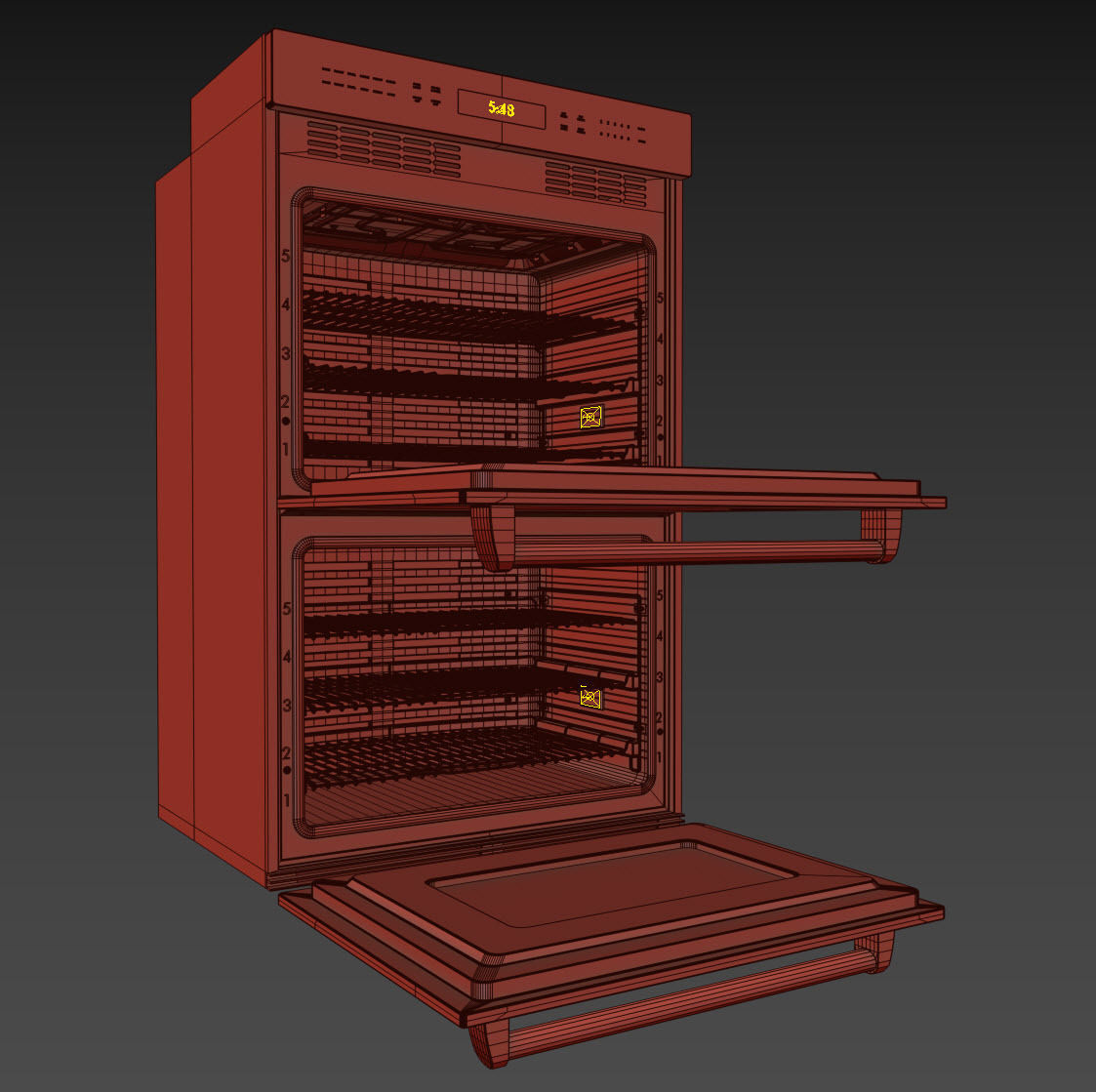 WOLF-DO30PE-S-PH double oven 3D model_13