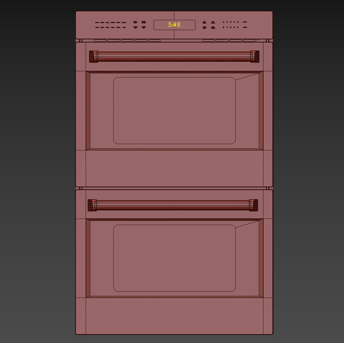 WOLF-DO30PE-S-PH double oven 3D model_11
