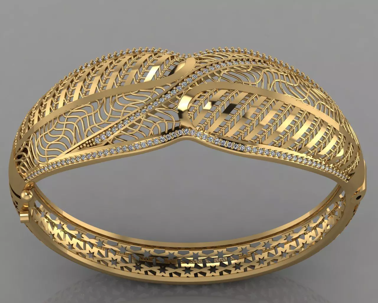 GC GOLD BRC036- Diamond BRACELET  3D print model_0