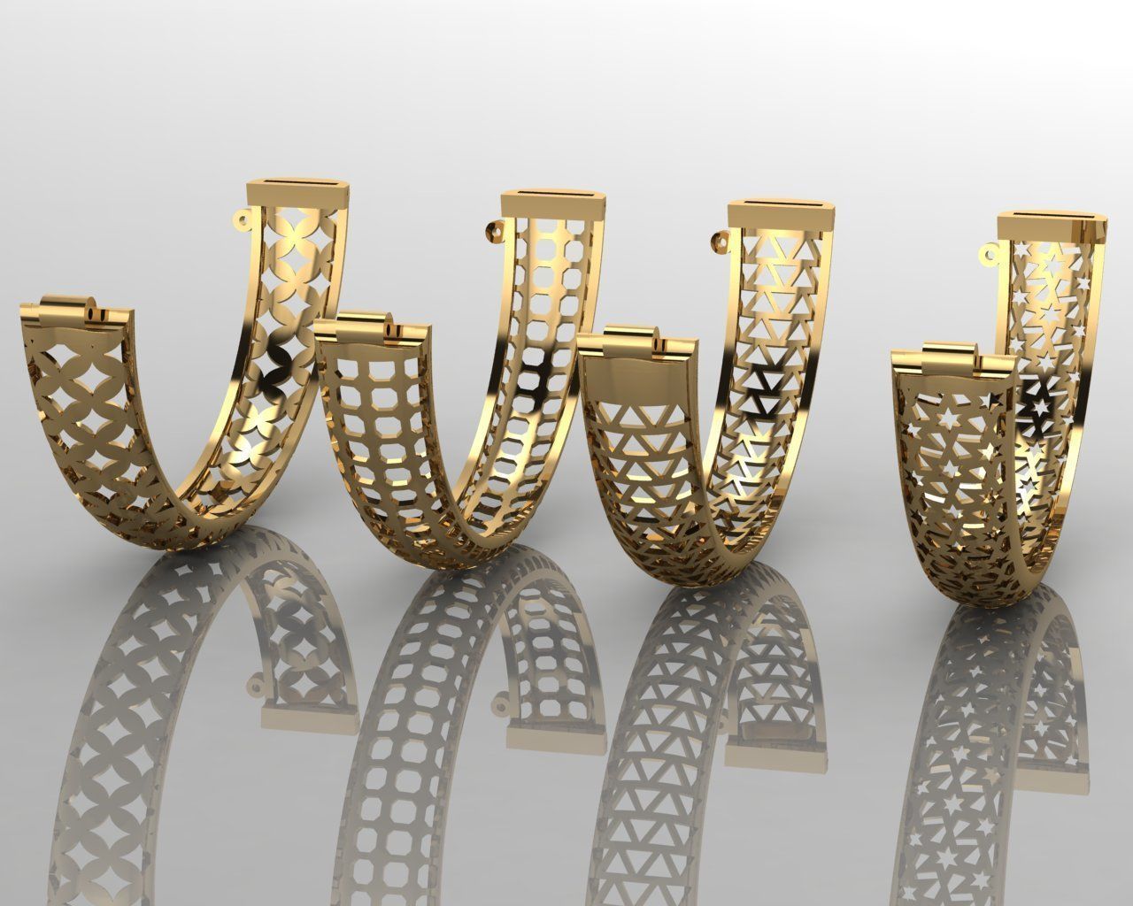GC GOLD BRC037- Diamond BRACELET 3D print model_4