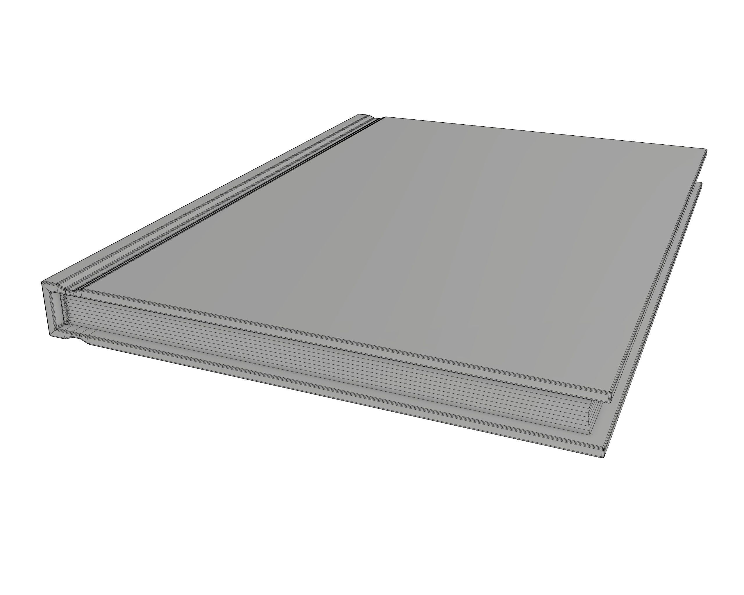 Notebook closed size A6 3D model_6
