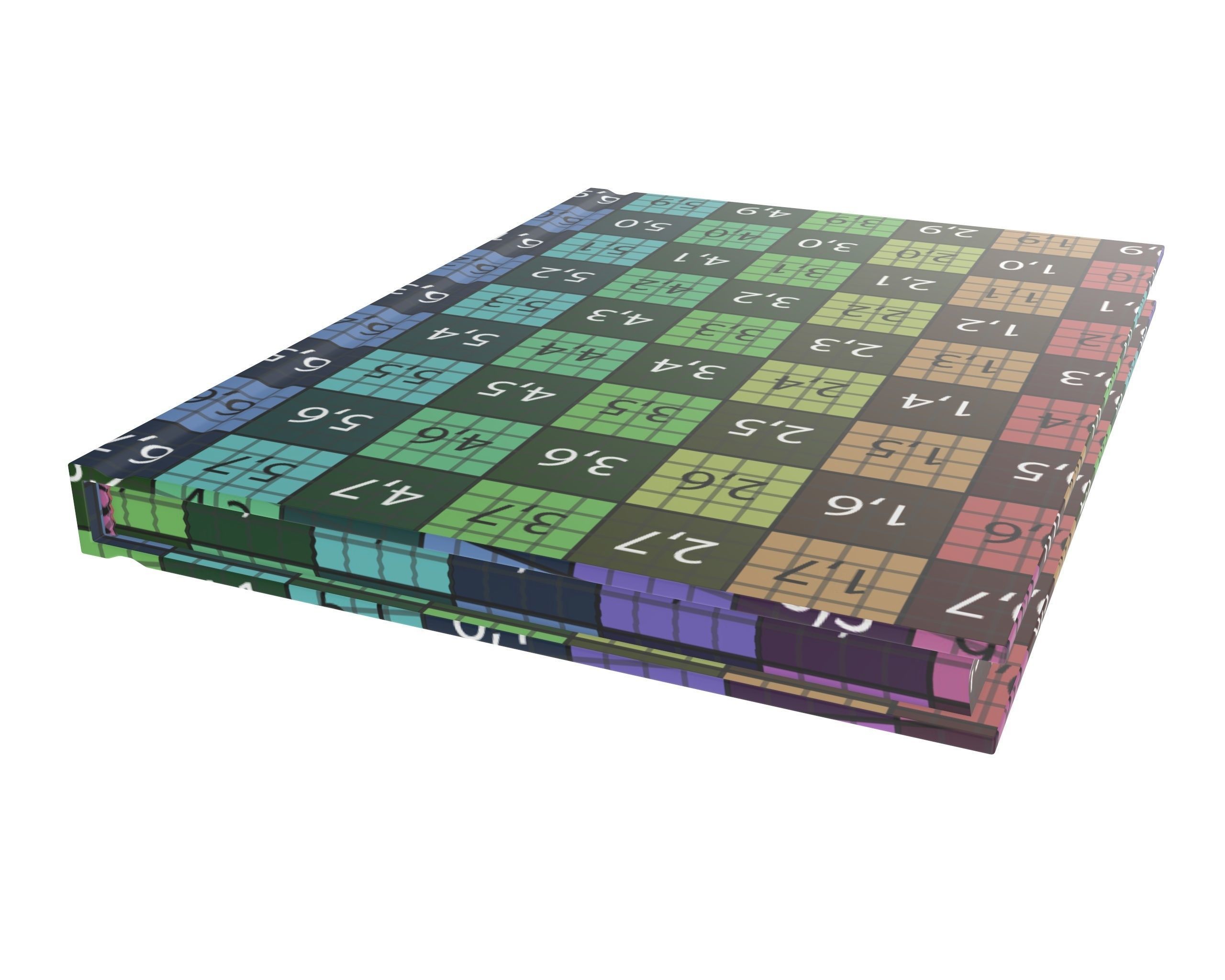 Notebook closed size A6 3D model_10