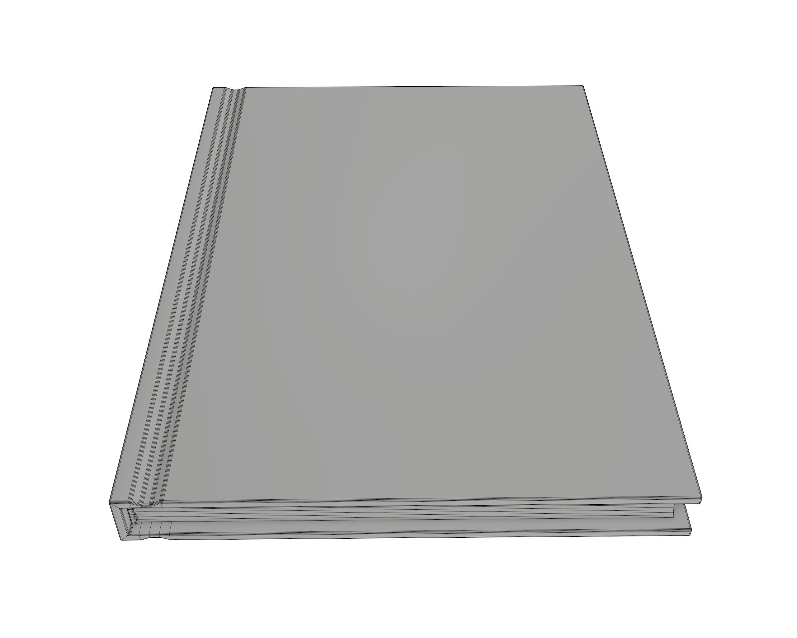 Notebook closed size A6 3D model_5