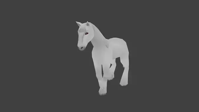 Low poly horse chocolate egg