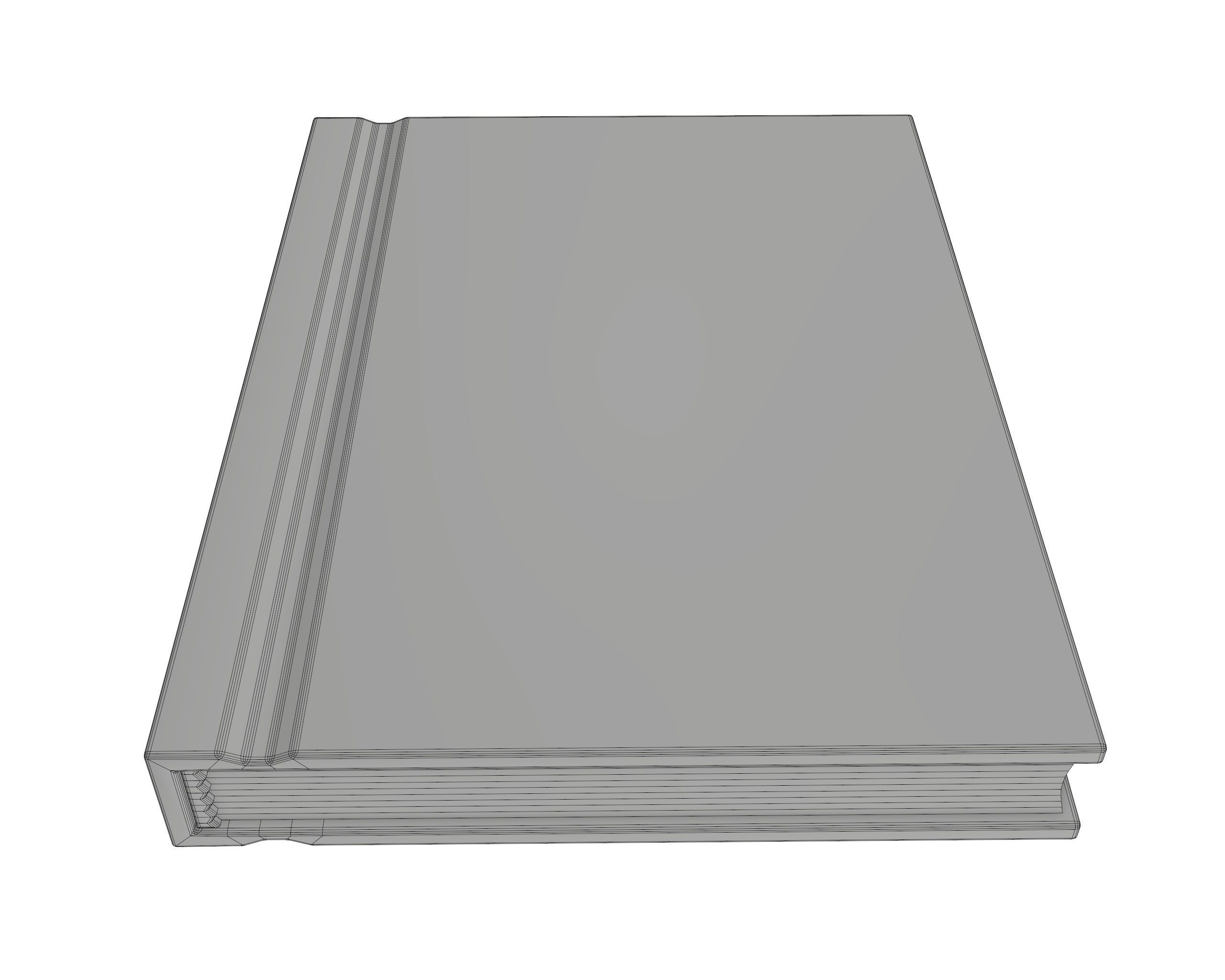 Notebook closed size A8 3D model_5