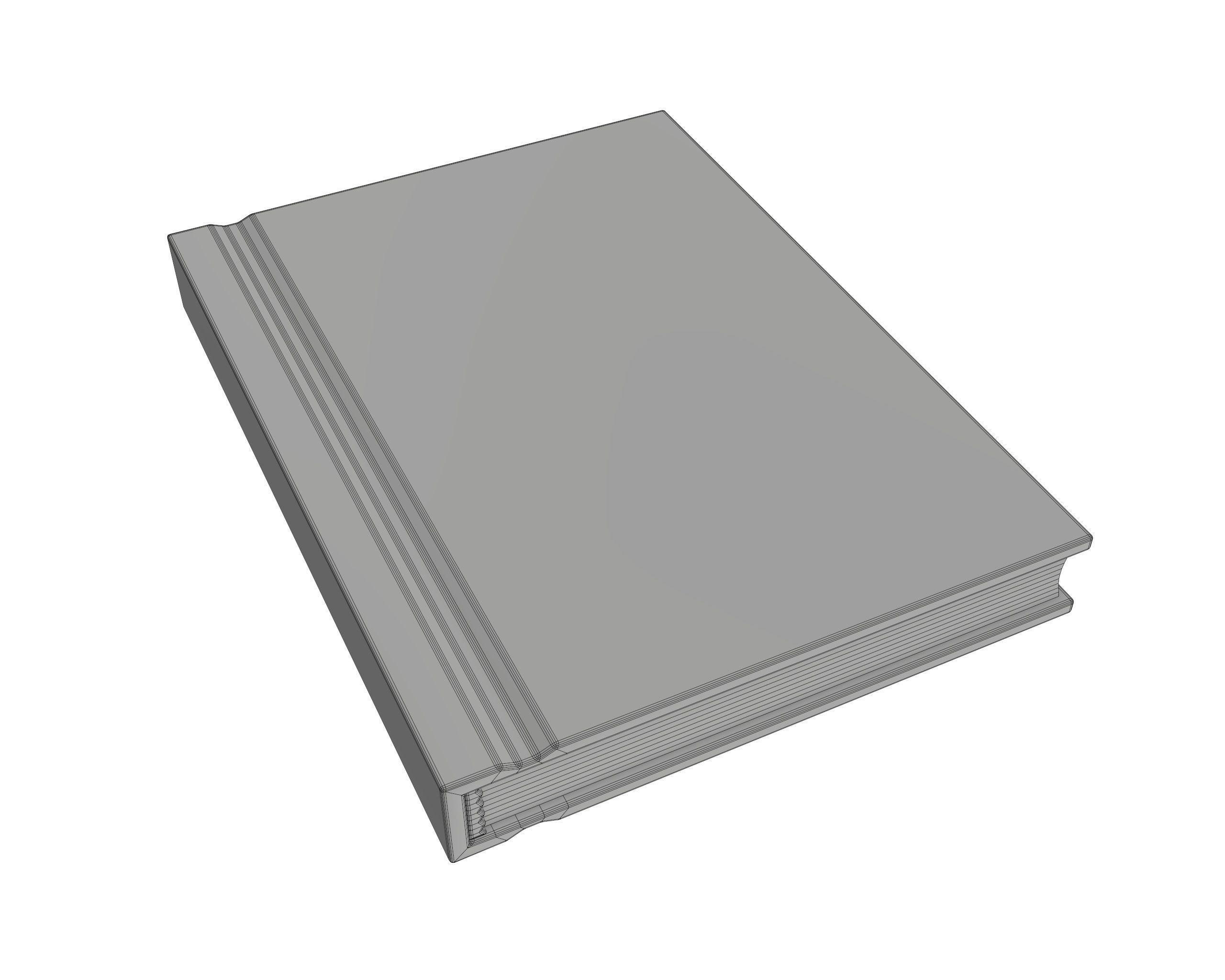 Notebook closed size A8 3D model_4