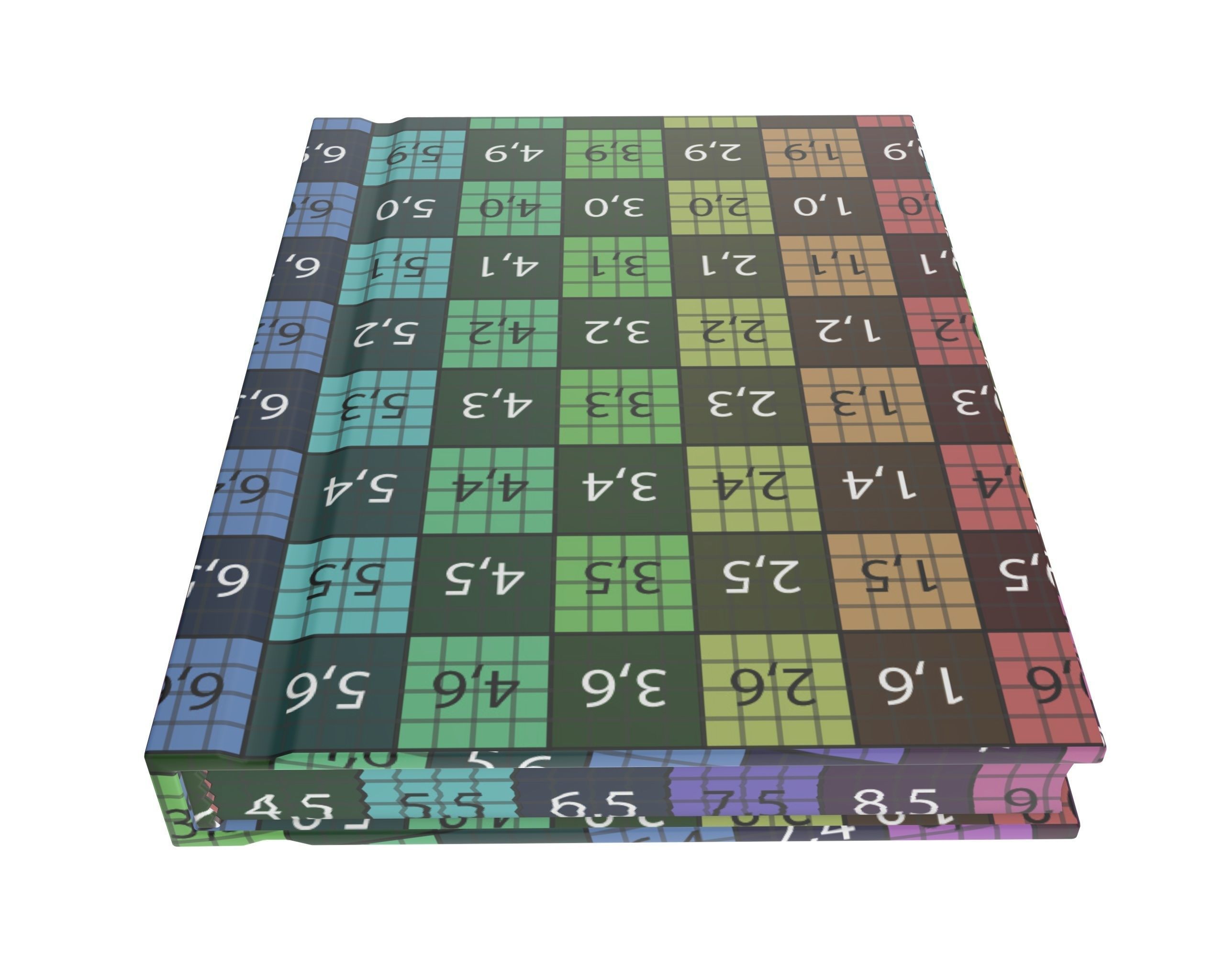 Notebook closed size A8 3D model_9