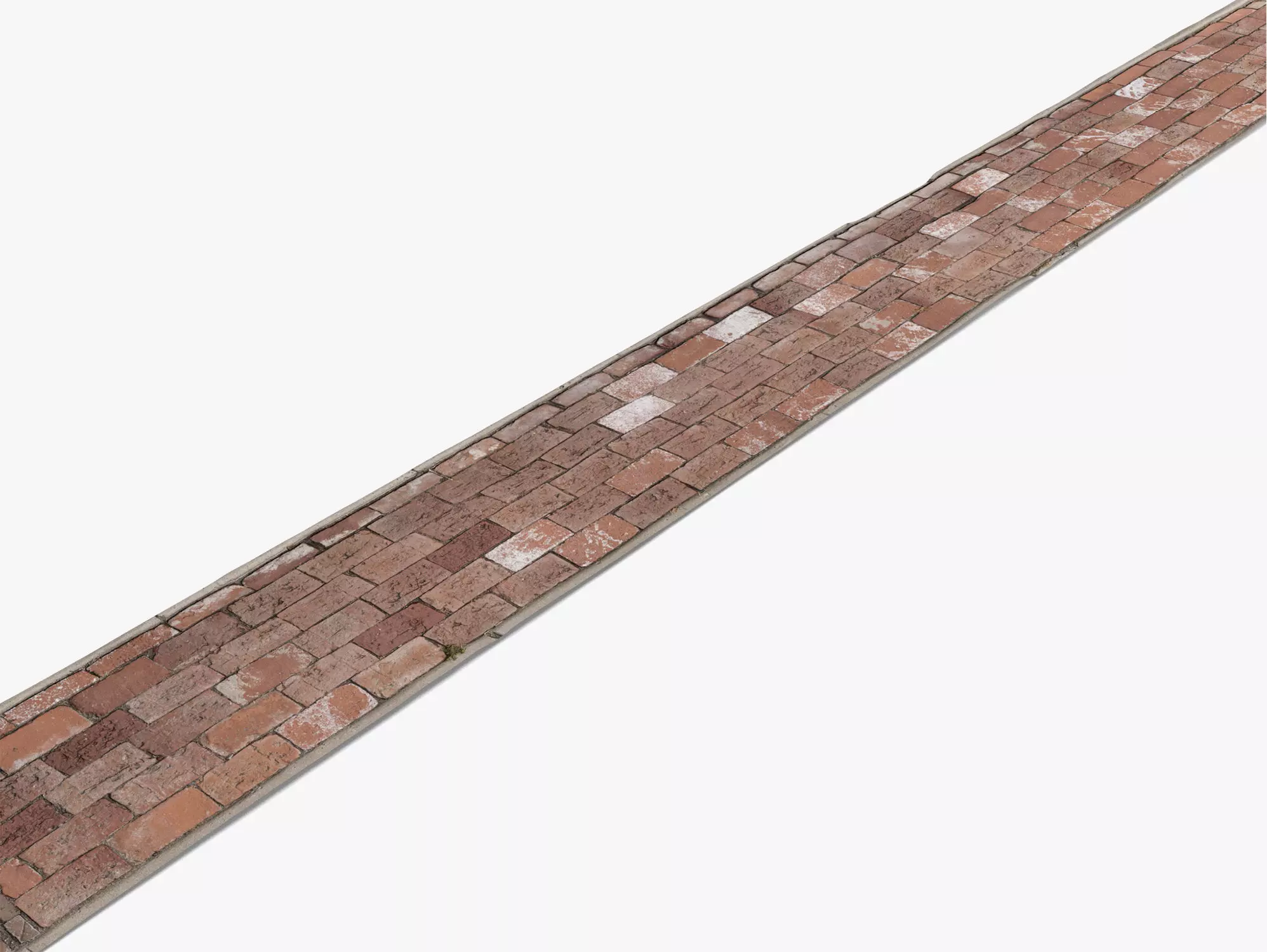 Brick Sidewalk - 16K Scan Low-poly 3D model_0