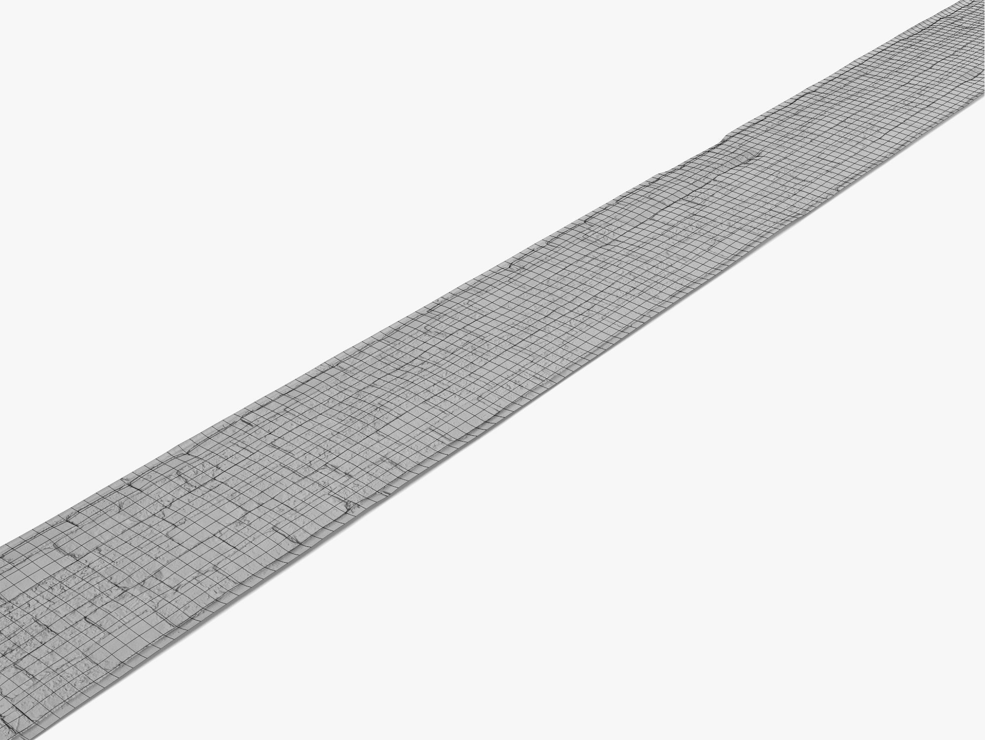 Brick Sidewalk - 16K Scan Low-poly 3D model_8