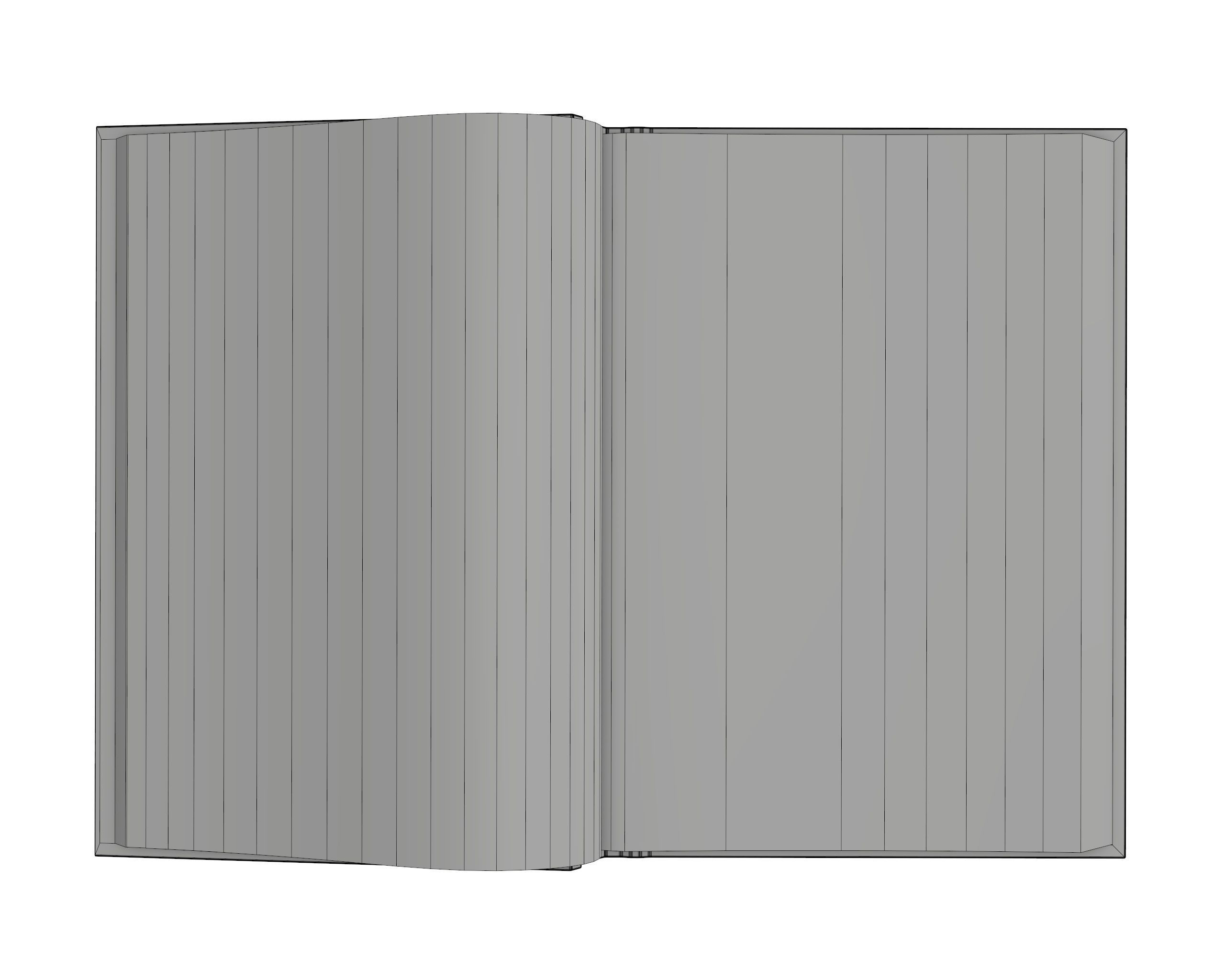 Notebook opened size A6 3D model_7