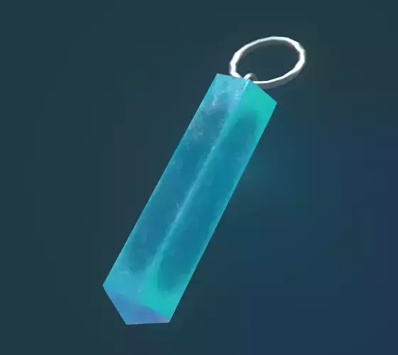 Keychain- crystal with ring