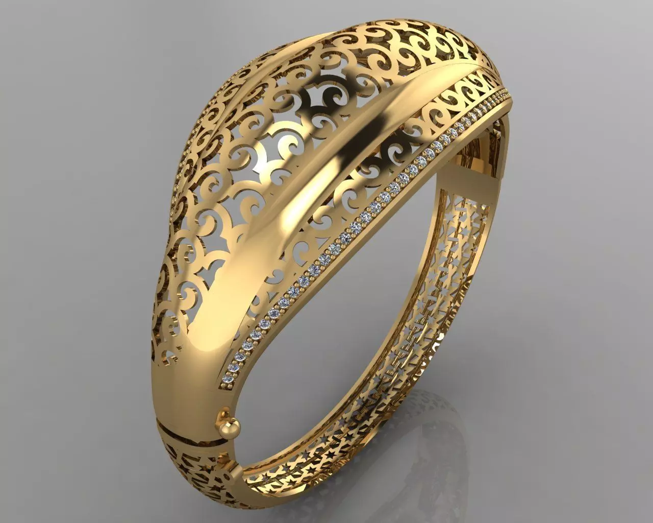 GC GOLD BRC042- Diamond BRACELET  3D print model_0