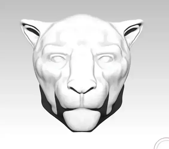 Cat Jaguar puma head bust
