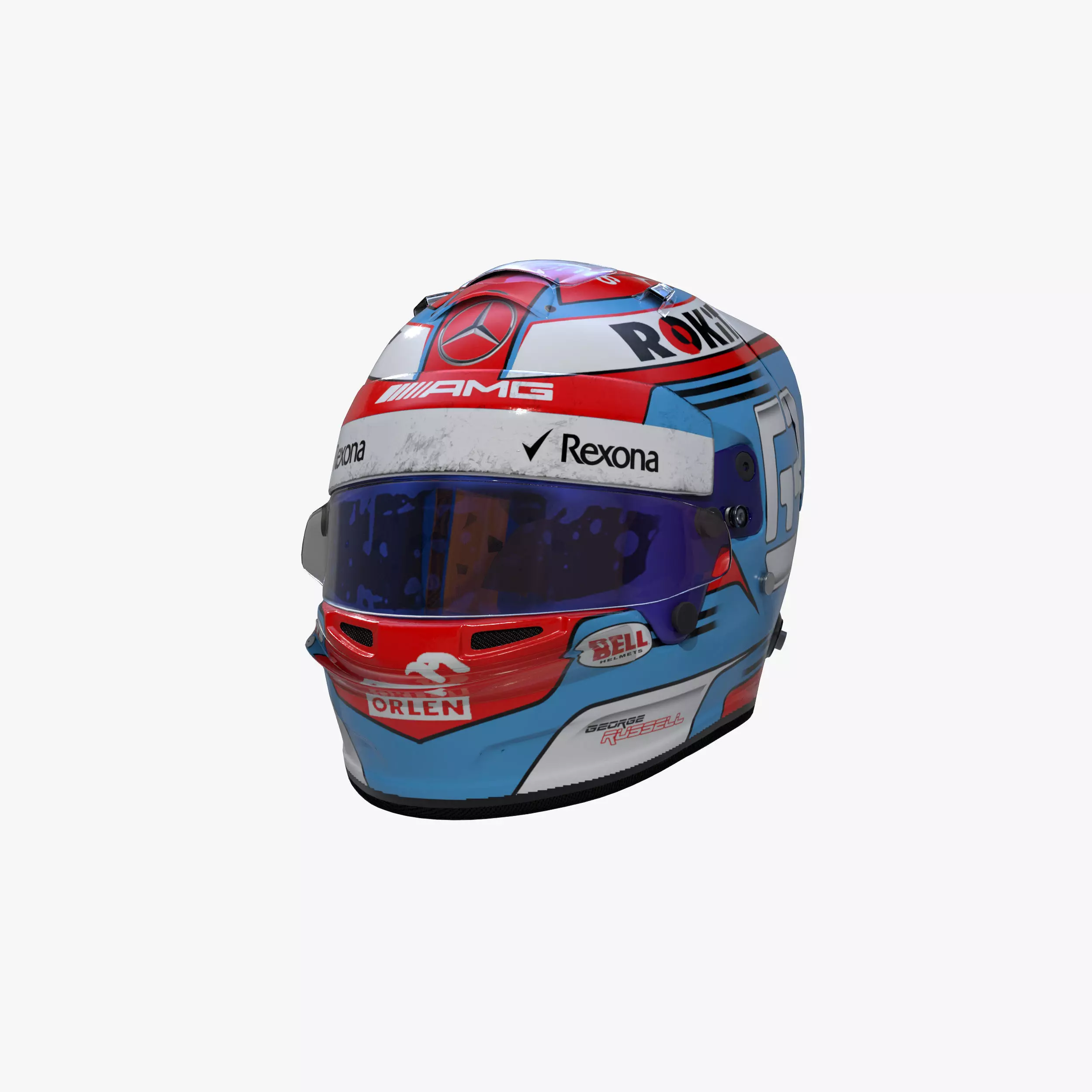 Russell helmet 2019 Low-poly 3D model
