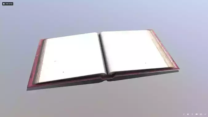 Empty Book Low-poly 3D model
