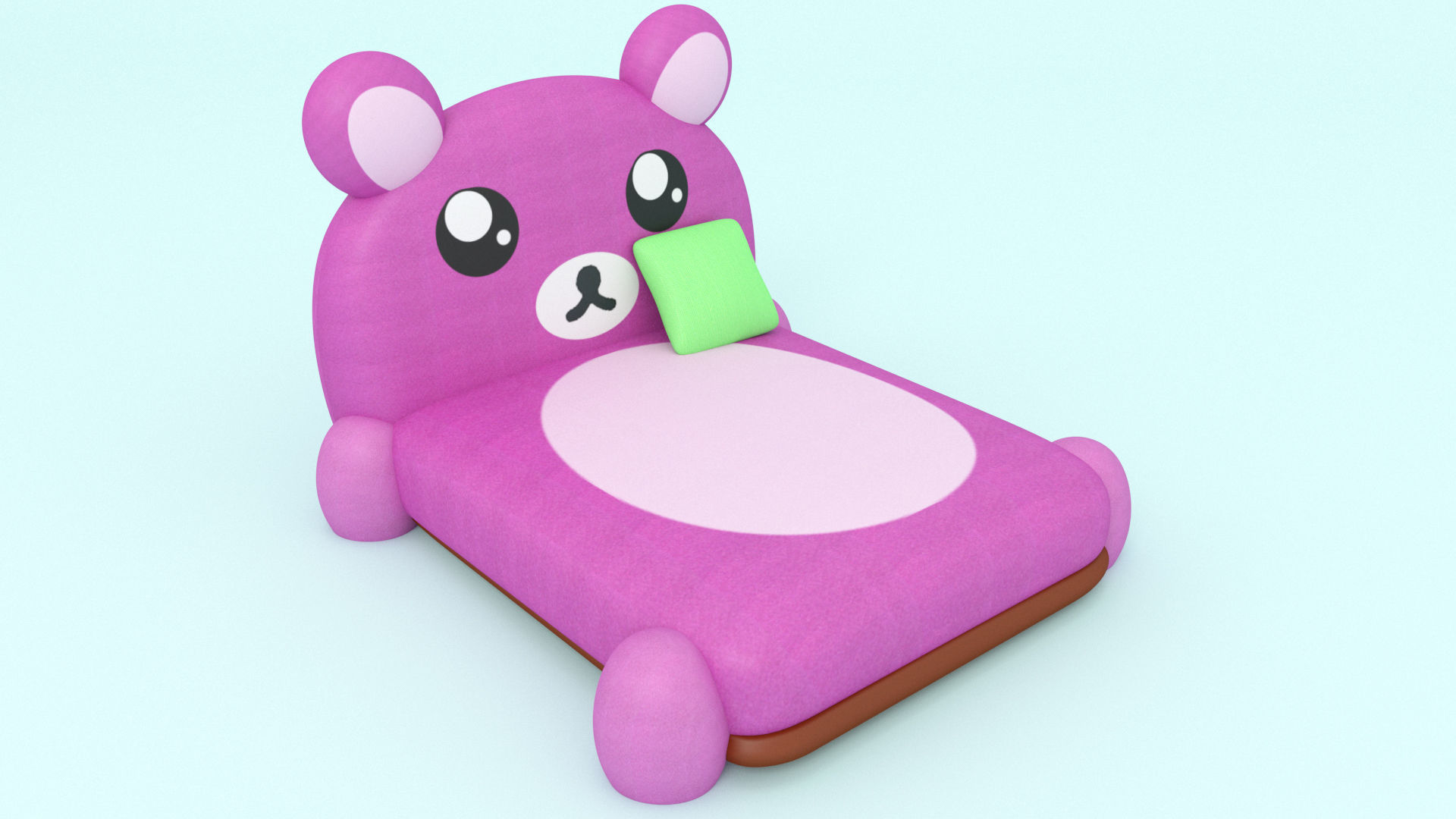 Cartoon Gril room - Low-poly 3D model Low-poly 3D model Low-poly 3D model_2