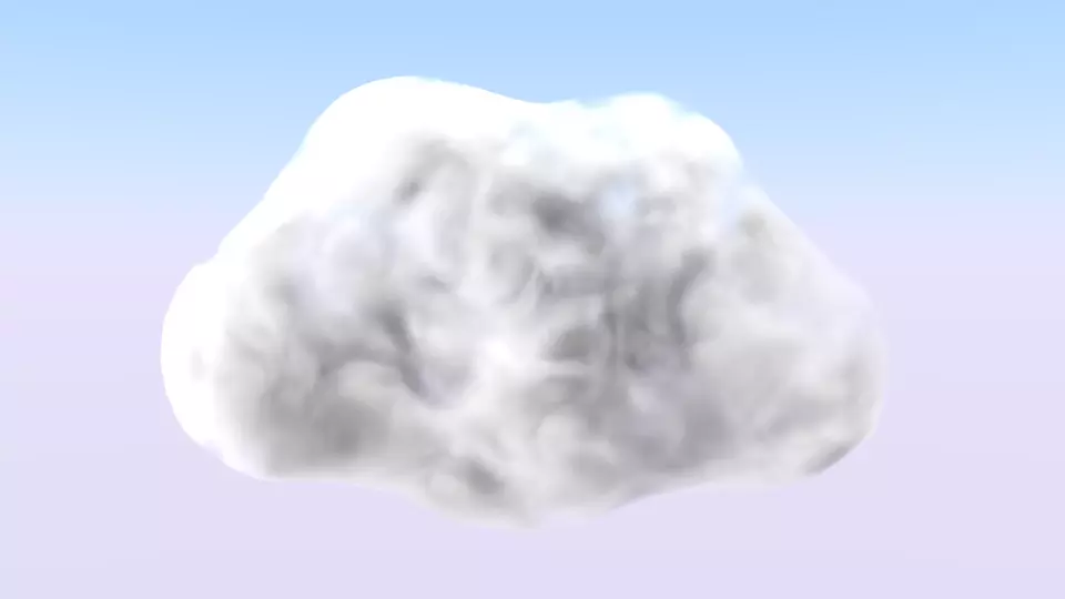 Cloud Low-poly 3D model
