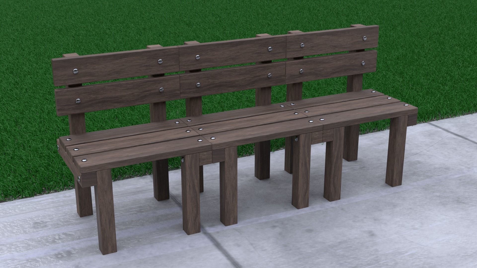 wood bench 3D model_13