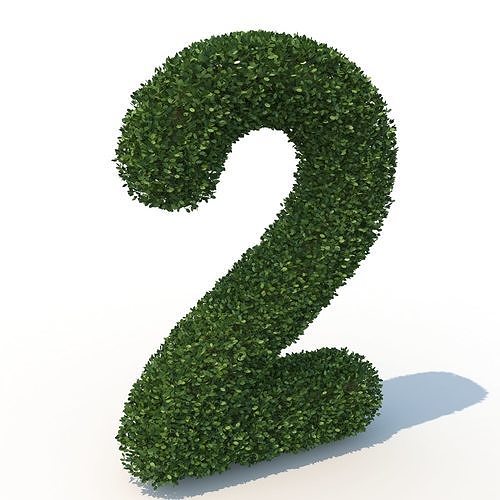 hedge 2 with letter s 3D model