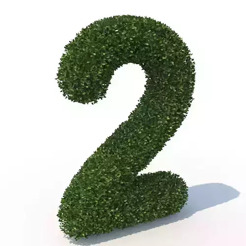hedge 2 with letter s 3D model