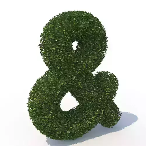 shaped hedge 3D model