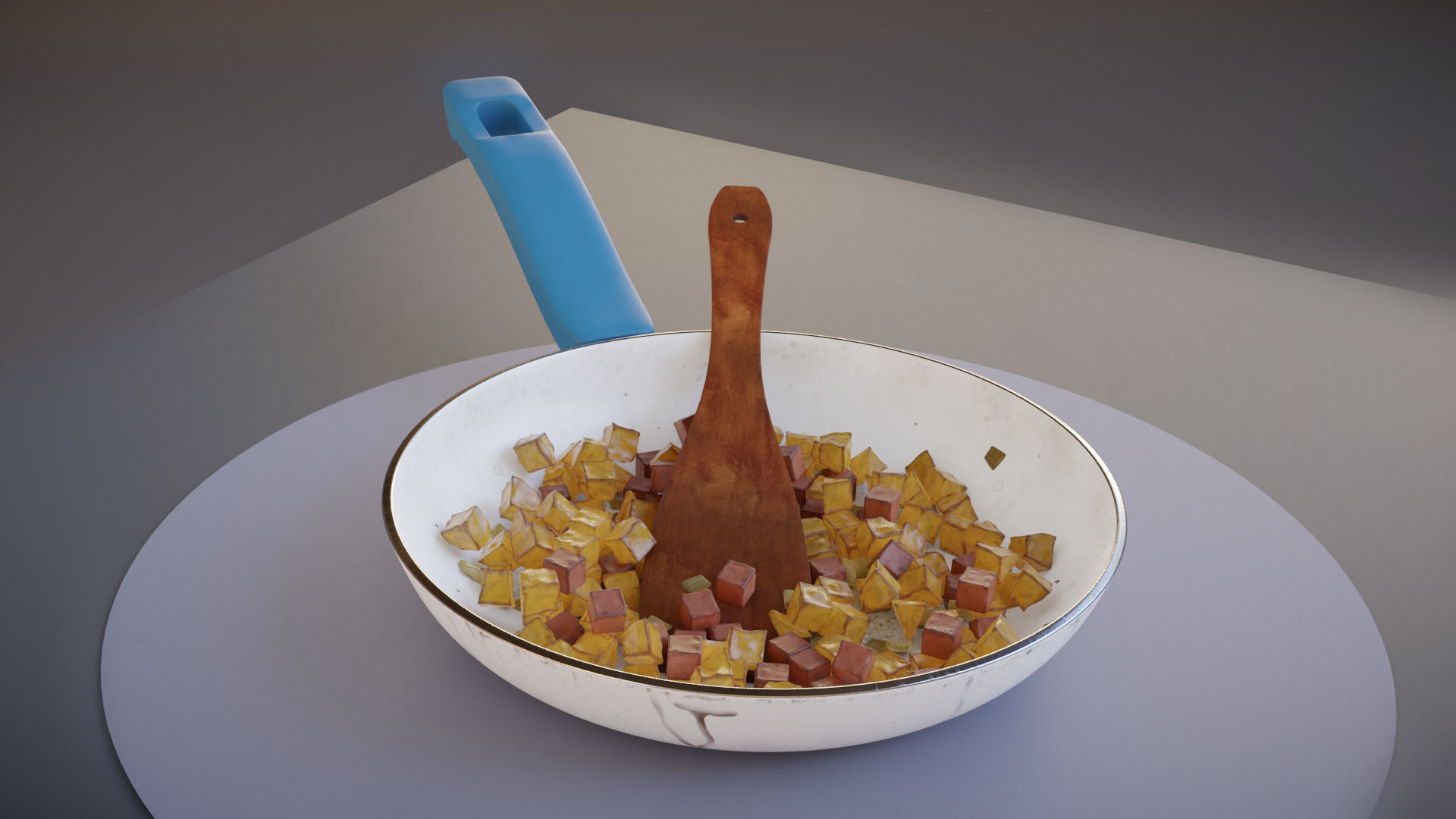 Potato Sausage Hash Pan 3D model_5