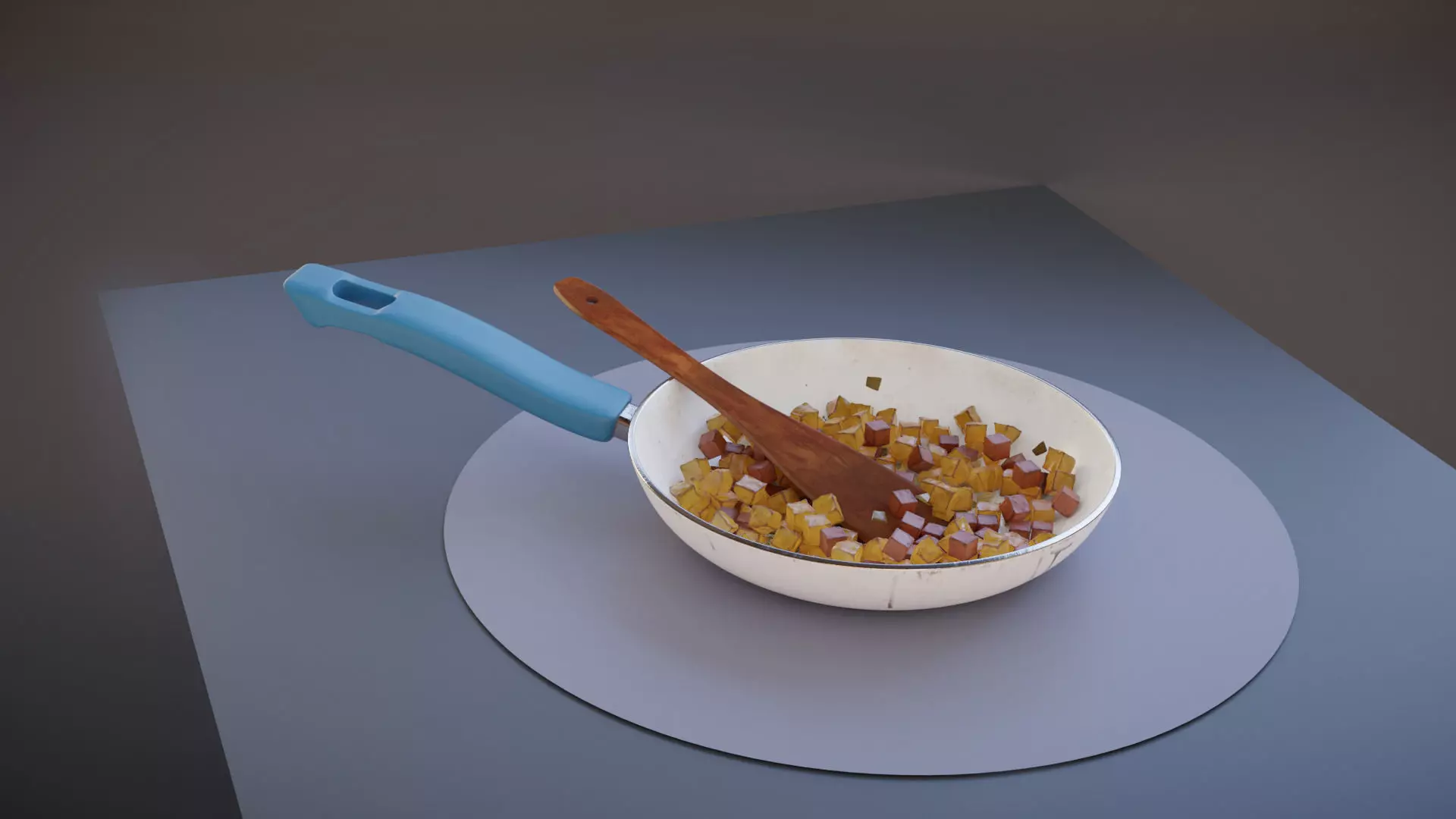Potato Sausage Hash Pan 3D model_0