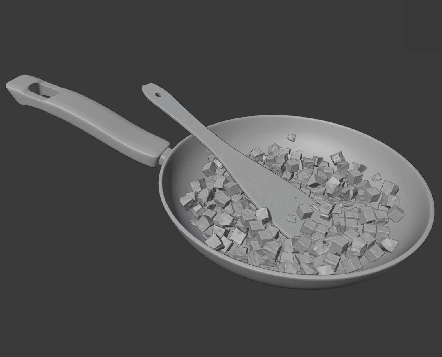 Potato Sausage Hash Pan 3D model_9