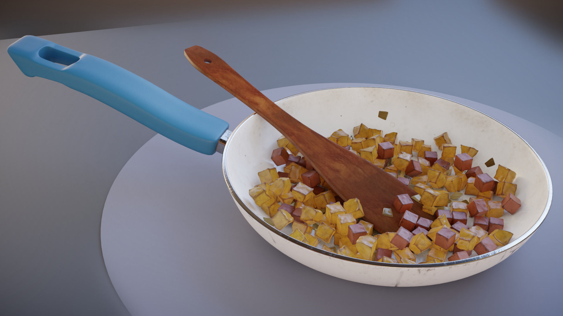 Potato Sausage Hash Pan 3D model_6