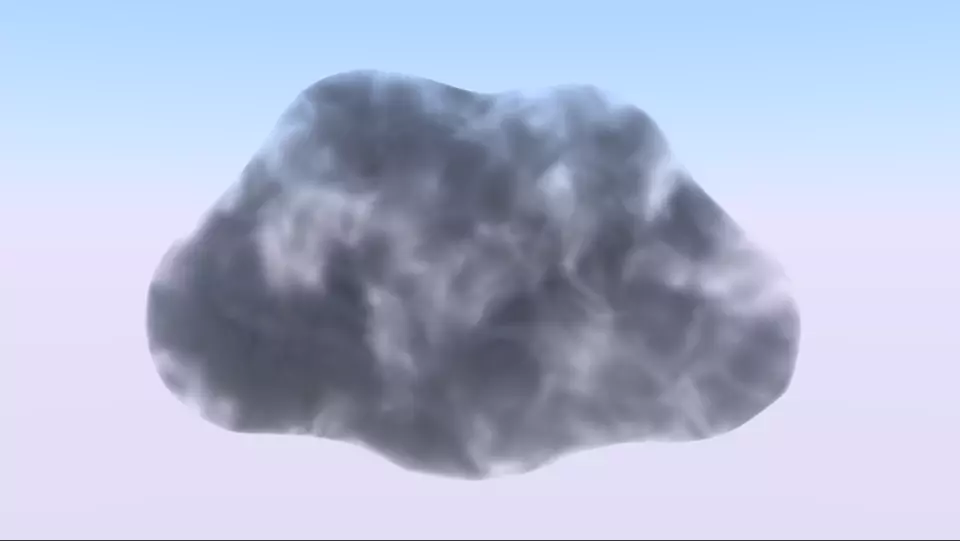 Cloud Low-poly 3D model