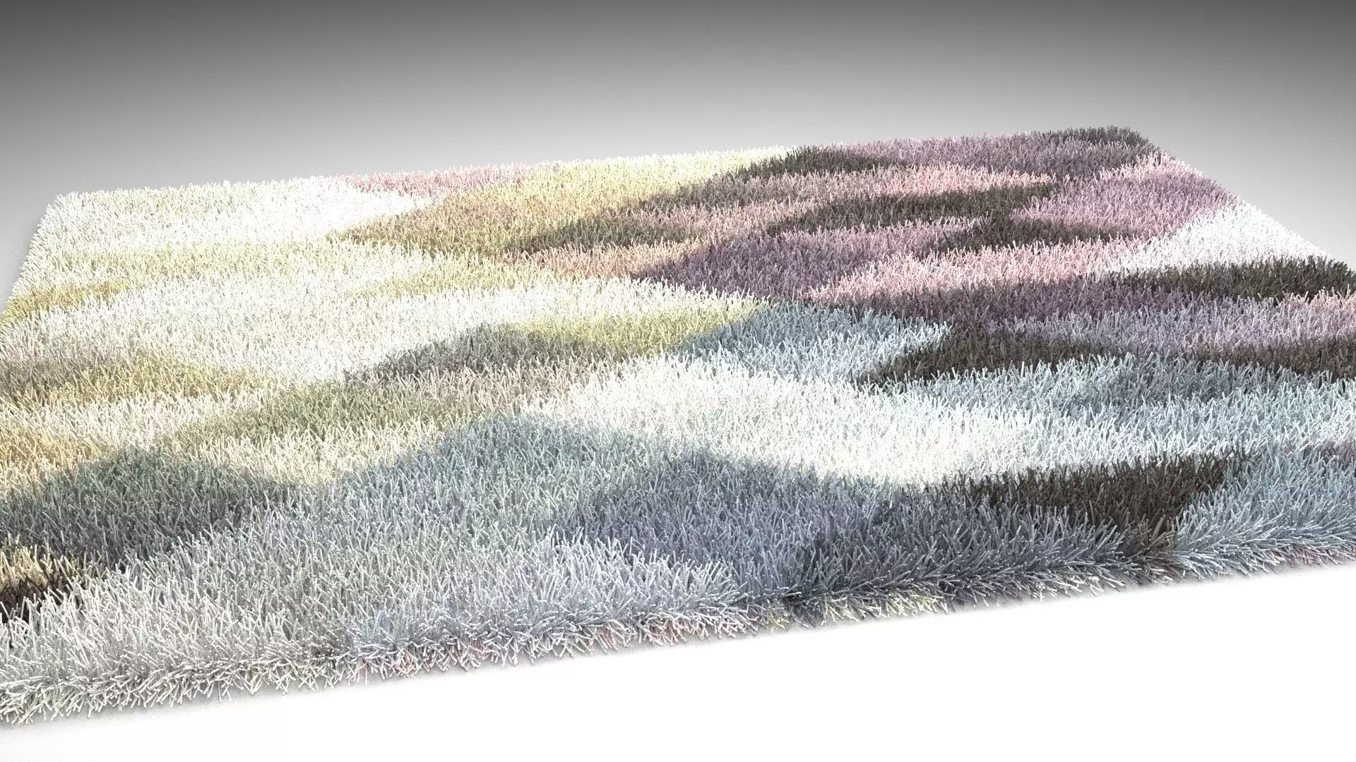 carpet multi colored rug with geometric pattern 3D model_0