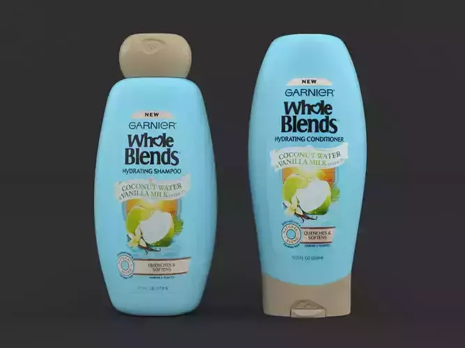 Garnier Whole Blends Shampoo and Conditioner 3D model