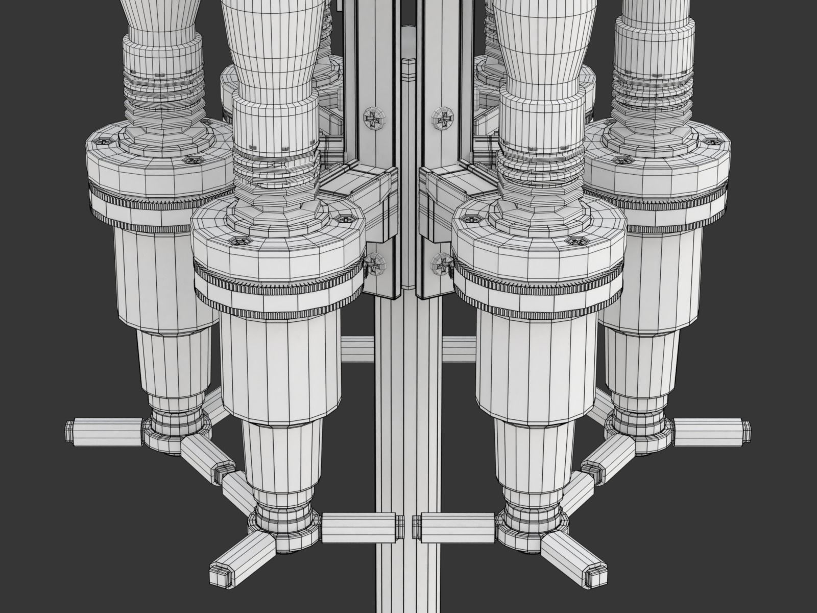 Liquor Dispenser with Bottles 3D model_33