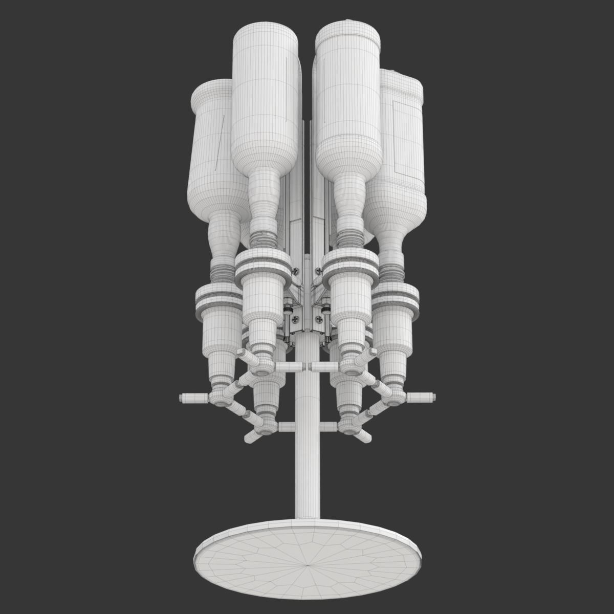 Liquor Dispenser with Bottles 3D model_39