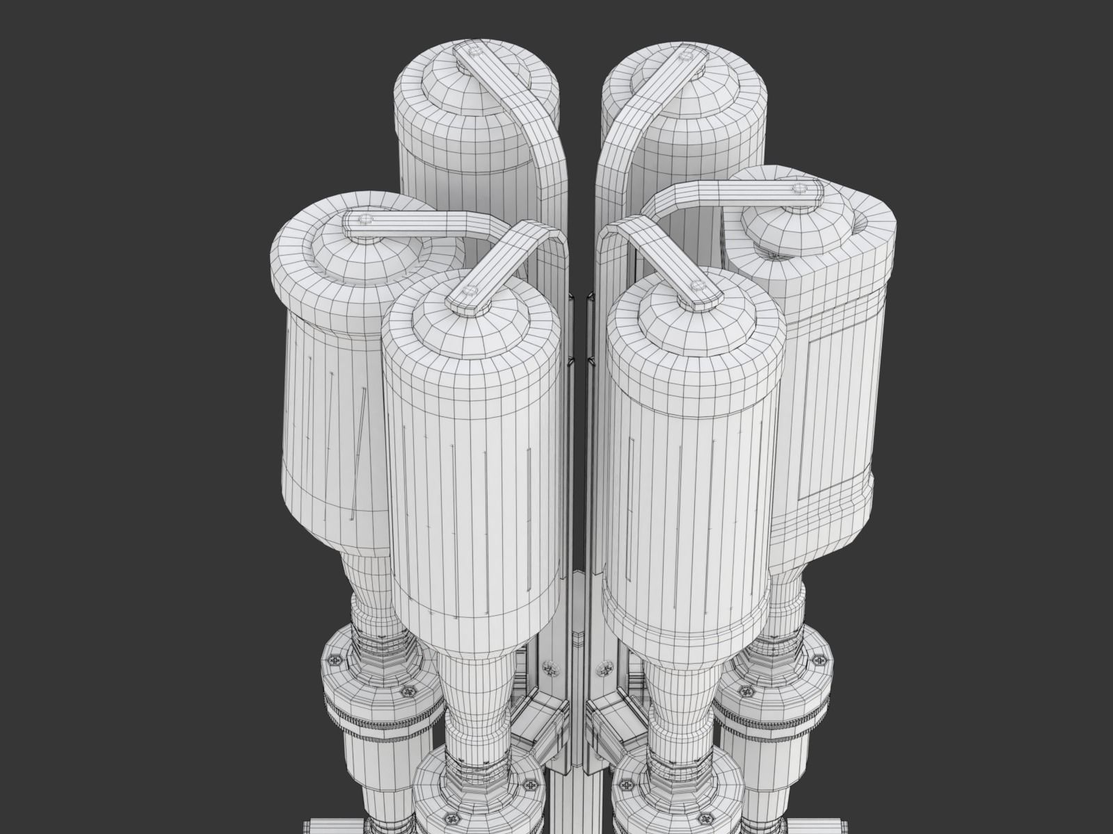 Liquor Dispenser with Bottles 3D model_35