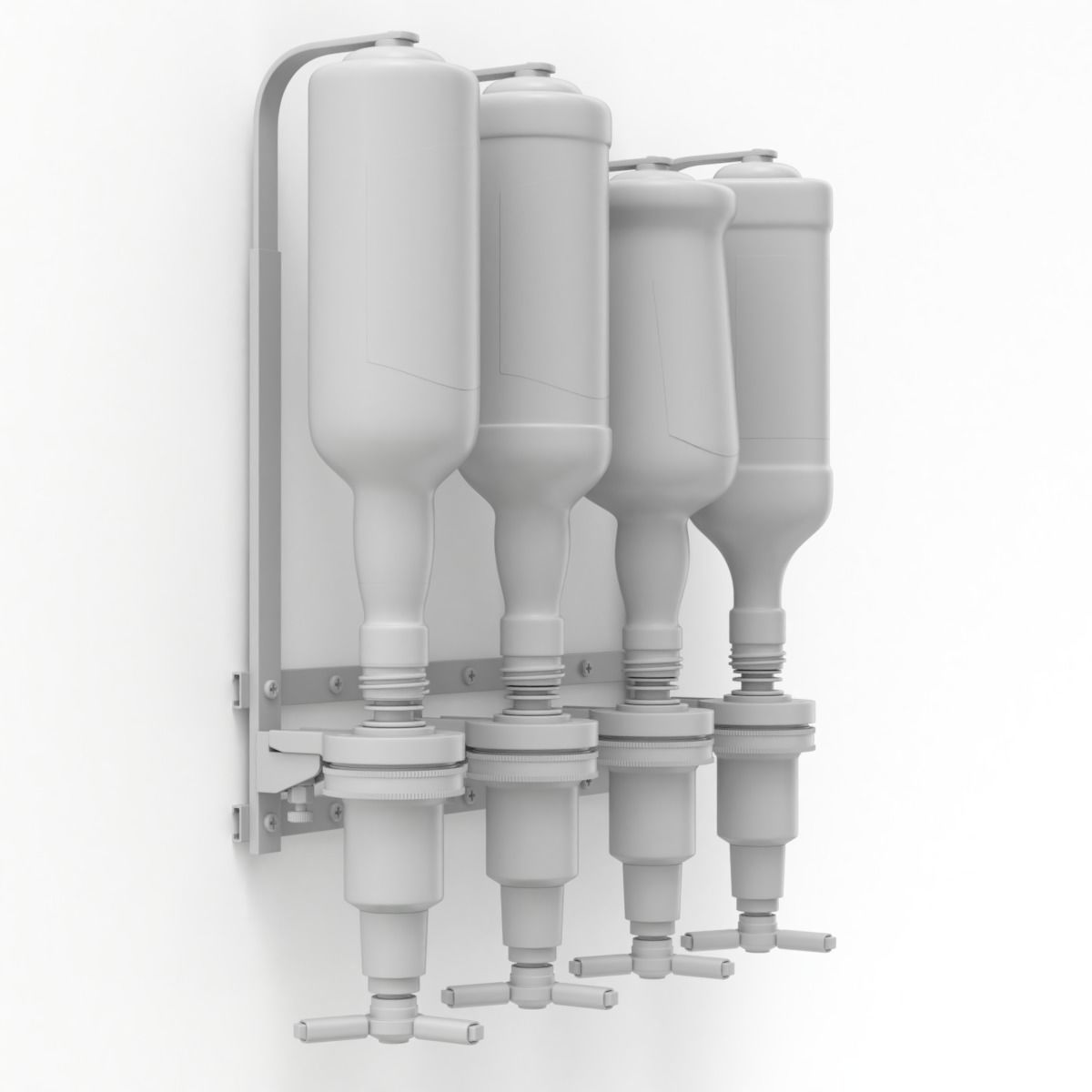 Liquor Dispenser with Bottles 3D model_18