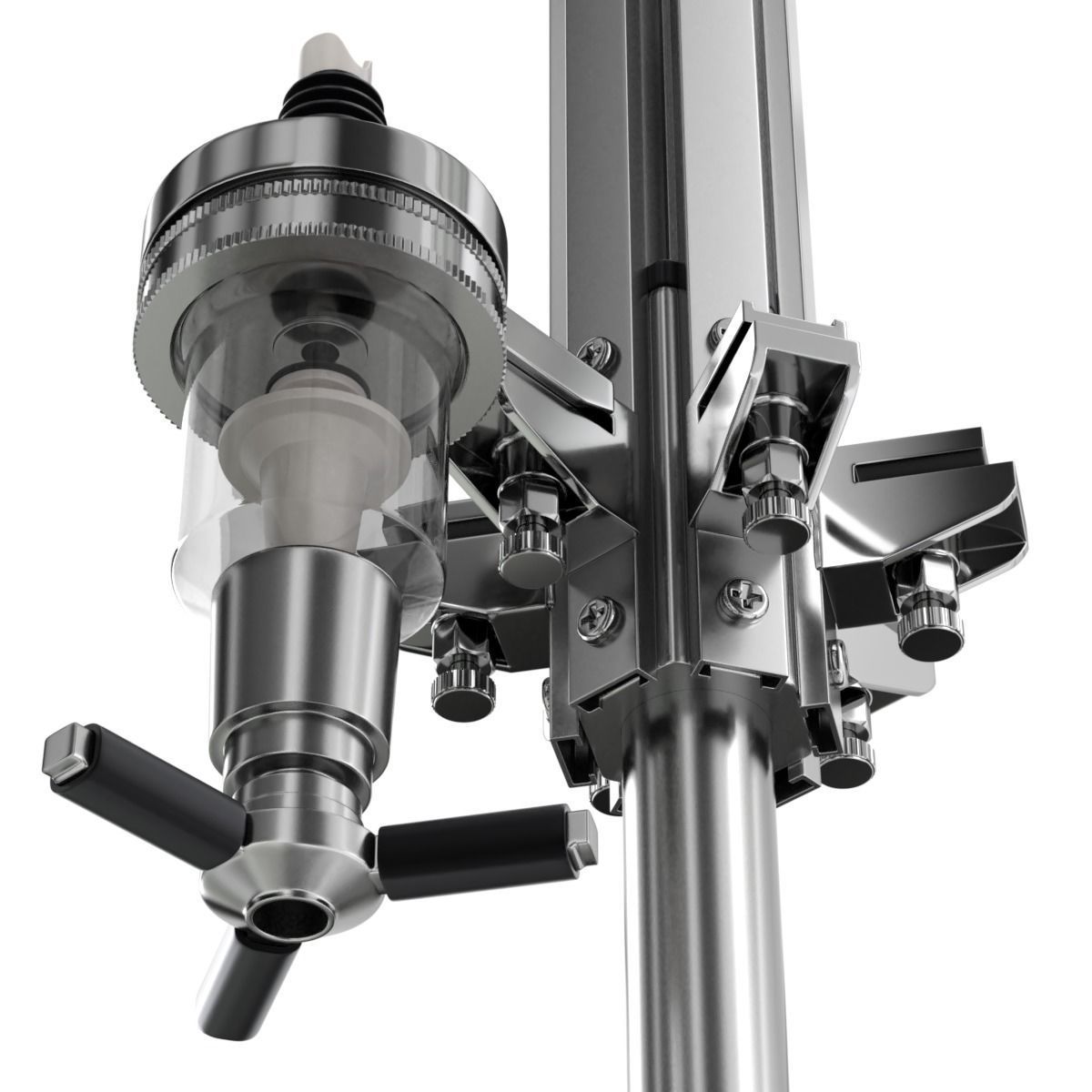 Liquor Dispenser with Bottles 3D model_9