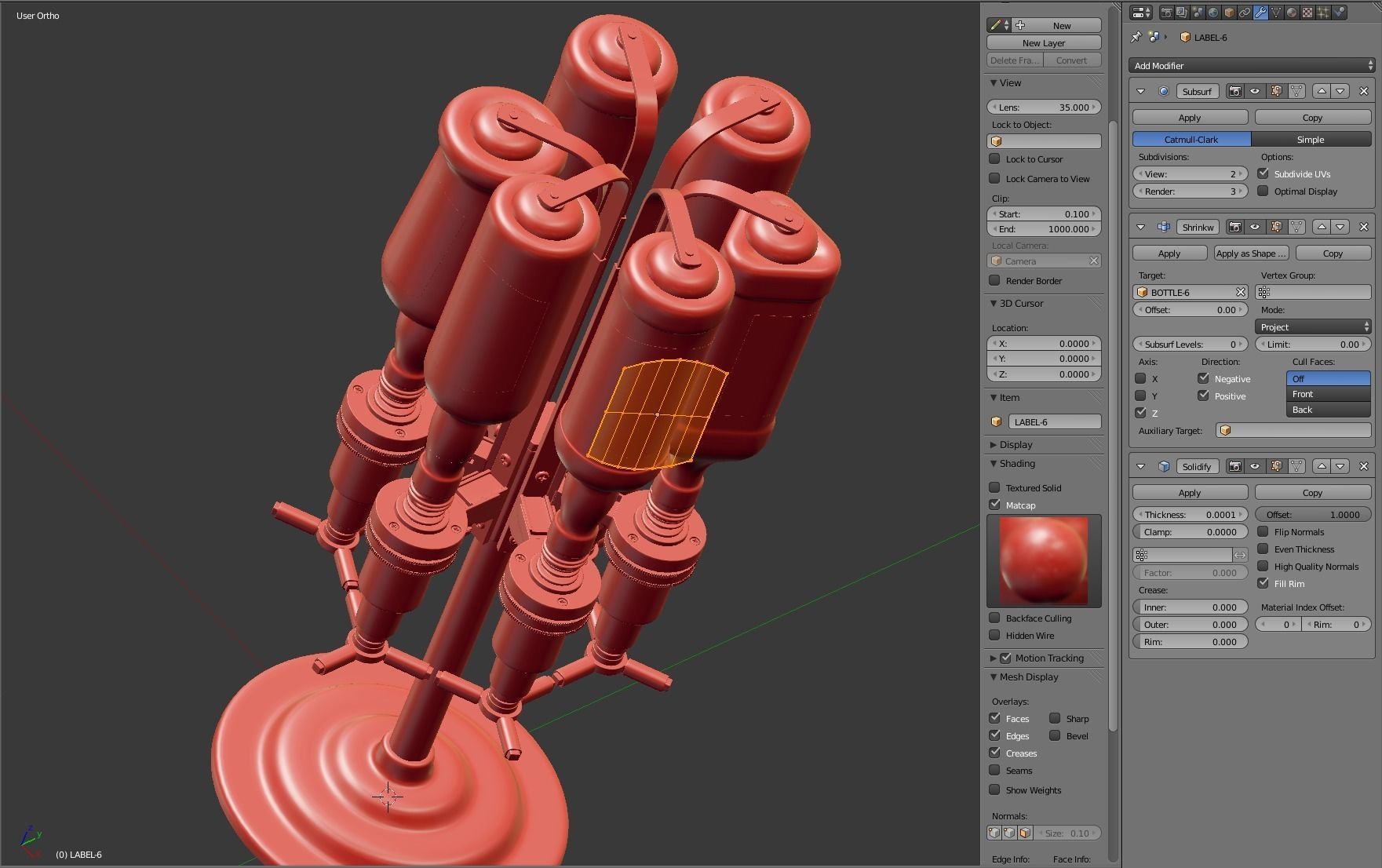 Liquor Dispenser with Bottles 3D model_31