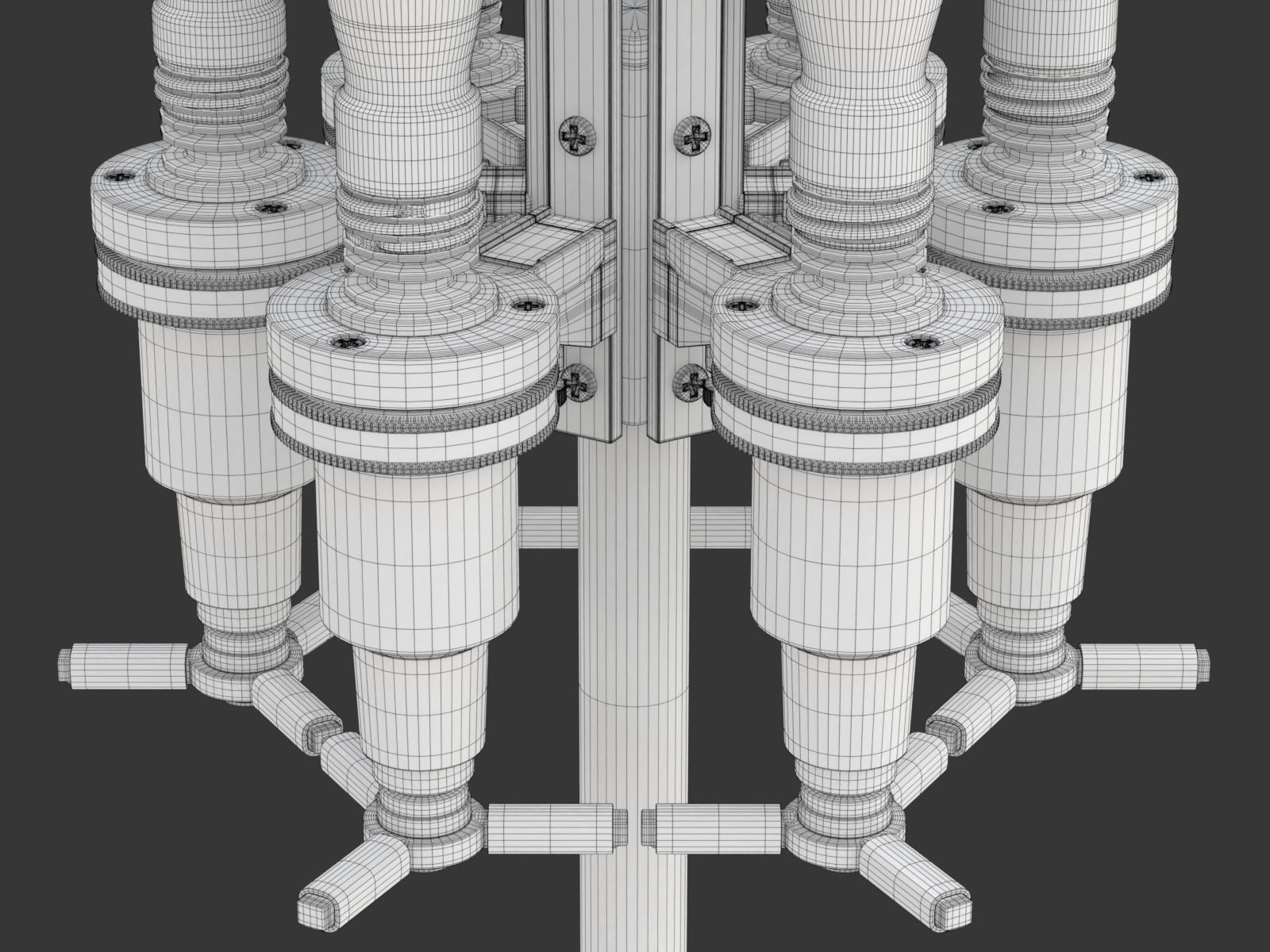 Liquor Dispenser with Bottles 3D model_37