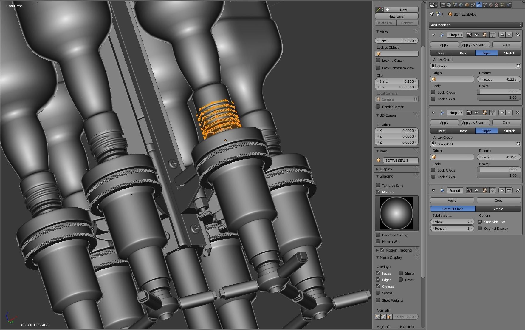 Liquor Dispenser with Bottles 3D model_30